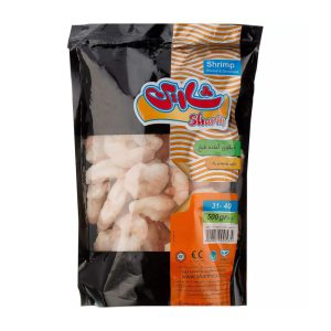 میگو رگ گیری شده pd پاکتی 40-31 500گرم شارین