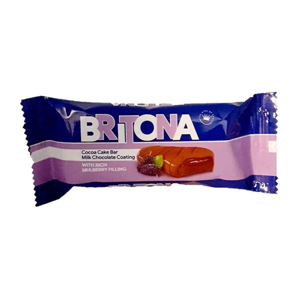 کیک کاکائو با مغز شاه توت و روکش شکلات شیری 34گ بریتونا کیک کاکائو با مغز شاه توت و روکش شکلات شیری 34گ بریتونا