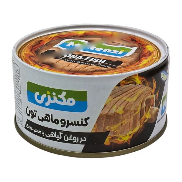 کنسرو ماهي تن در روغن گياهي با طعم دودي 180 گ مکنزي