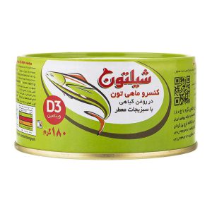 کنسرو ماهی با طعم سبزیجات با درب کلیدی 180 گرمی شیلتون