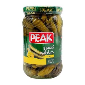 کنسرو خيارشور ويژه 650 گرمي PEAK
