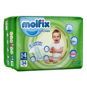 پوشک 3بعدی سایز لارج 4*34 مولفیکس