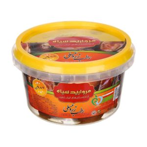 رطب زرد عسلی 900 گرمی ظرف پلاستیکی مروارید سیاه