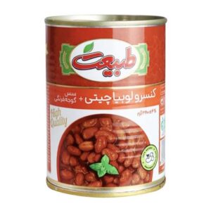 کنسرو لوبیا چیتی در سس گوجه فرنگی 380گ طبیعت