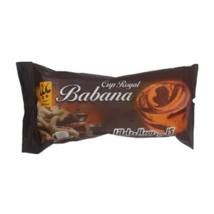 کیک روغنی دوقلو ساده و کاکائویی با مغزی کرم کاکائوکاپ رویال 60گرم بابانا