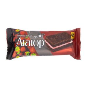 کیک کاکائویی مخملی با کرم توت فرنگی آتاتاپ 65گرم بابانا