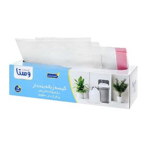 کیسه زباله بنددار بزرگ جعبه ای 15ع 80*65 وستا