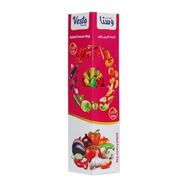کیسه فریزر 120ع رول جعبه 35*25 وستا