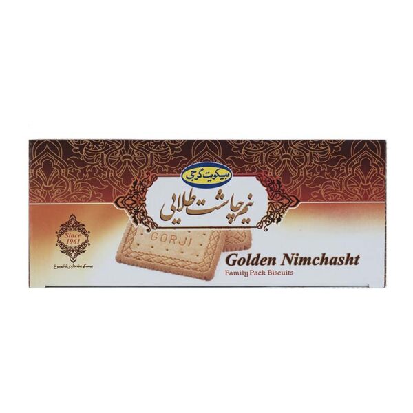 بیسکوئیت نیم چاشت طلایی 500گرم گرجی بیسکوئیت نیم چاشت طلایی 500گرم گرجی