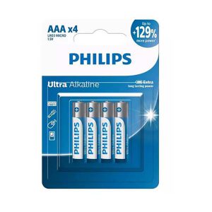 باطری AAA نیم قلمی 4ع Ultra Alkaline فیلیپس