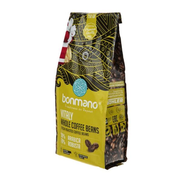 دانه قهوه اسپرسو ويتالي 30% عربيکا 250گ بُن مانو
