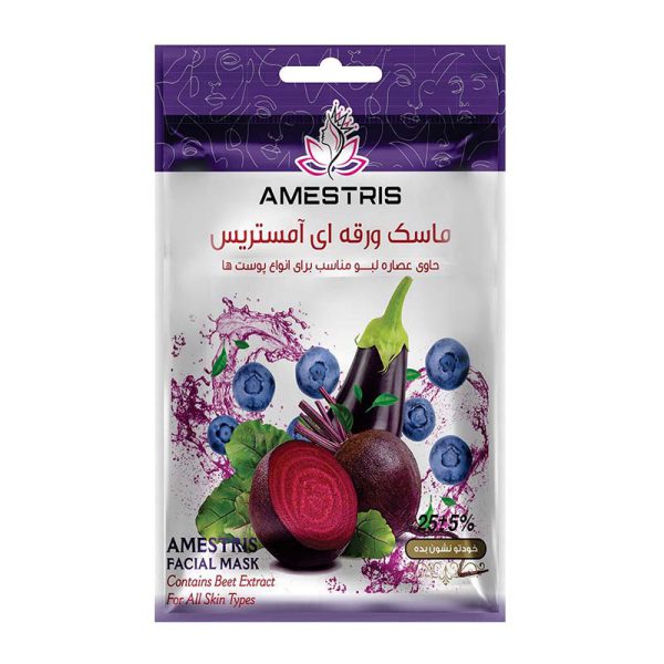 ماسک ورقه اي صورت ميوه هاي بنفش 25گرم آمستريس