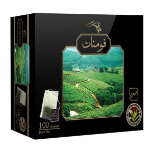 چای کیسه ای سیاه لفاف دار طلایی 100ع 200گ فومنات