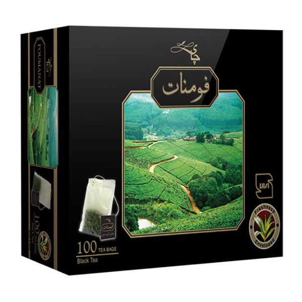 چای کیسه ای سیاه لفاف دار طلایی 100ع 200گ فومنات