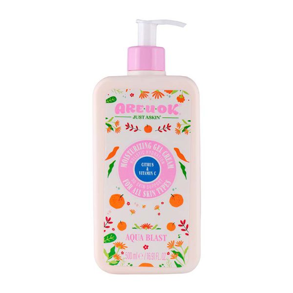 کرم ژل پمپی آبرسان گریپ فروت ویتامین AQUA 500ml - C آر یو اوکی
