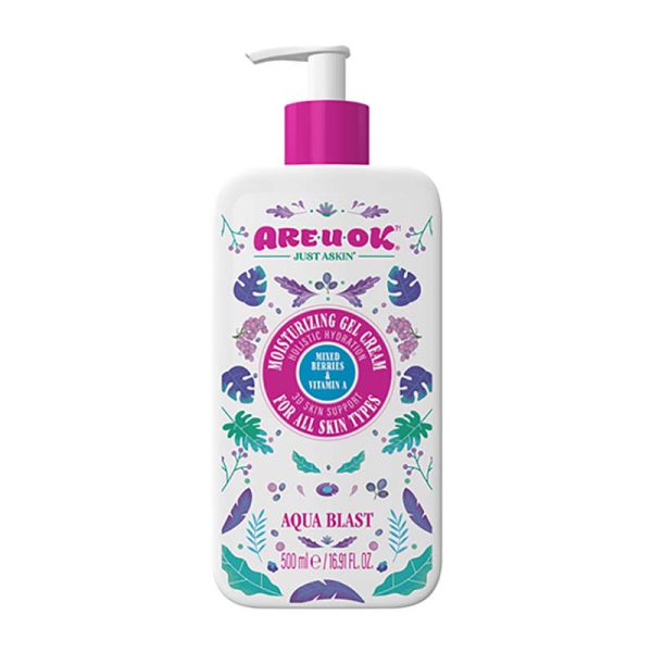 کرم ژل پمپی آبرسان تمشک ویتامین AQUA 500ml - A آر یو اوکی
