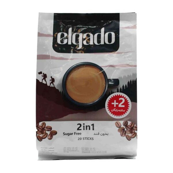 قهوه 2در1 بدون قند 20ساشه 10.6گ الگادو