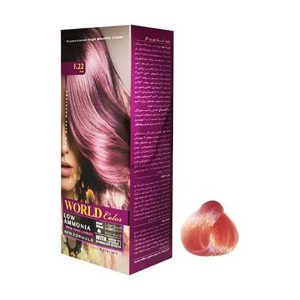 کیت رنگ مو 60 میل شماره +اکسیدان ،قلم وماسک F22 ورد کالر