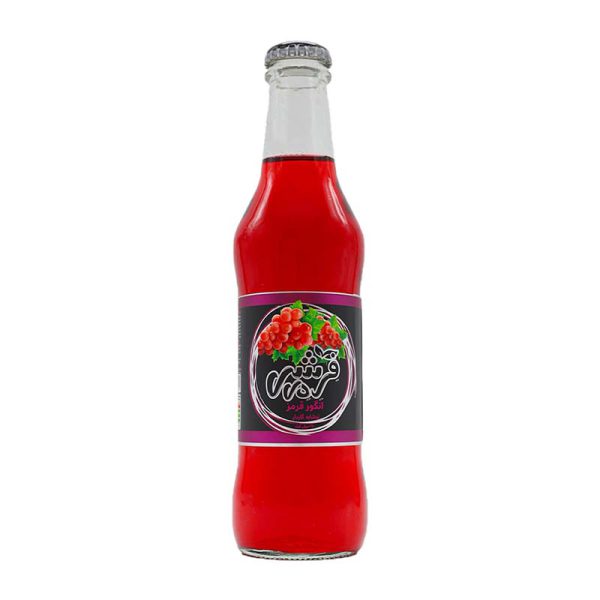 نوشابه گازدار 250 cc شیشه انگور قرمز فرشی دی