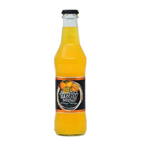 نوشابه گازدار 250 cc شیشه پرتقال انبه فرشی دی