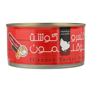 کنسرو بوقلمون سیر و فلفل180گ بوقلمون پارس