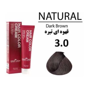 رنگ مو کد 3.0 قهوه ای تیره 120م استار لیدی