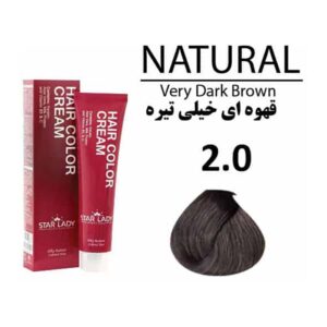 رنگ مو کد 2.0 قهوه ای خیلی تیره 120م استار لیدی