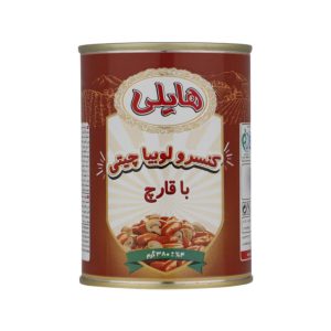 کنسرو لوبیا چیتی با قارچ در سس گوجه فرنگی 380 گ هایلی