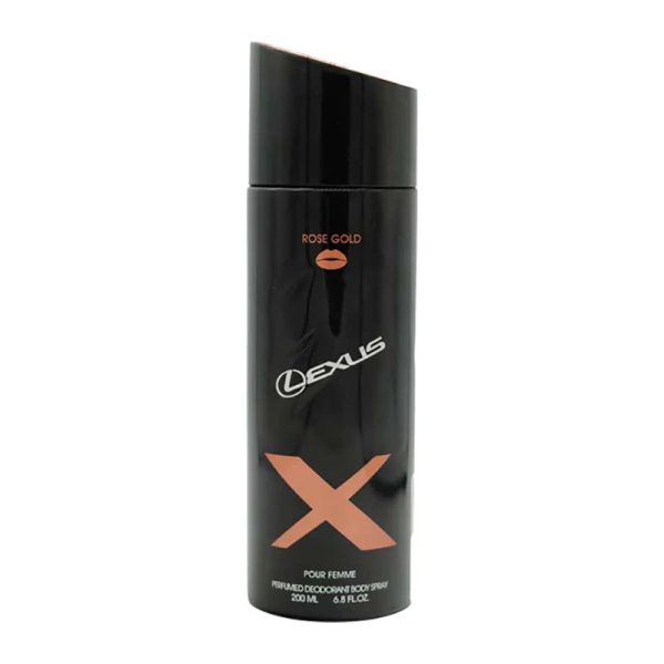 اسپری خشبو کننده بدن LEXUS ROSE GOLD 200ml لکسوس رودیر