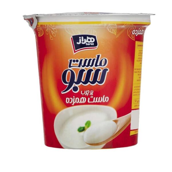 ماست سبو همزده پرچرب لیوانی 800گ هراز ماست سبو همزده پرچرب لیوانی 800گ هراز