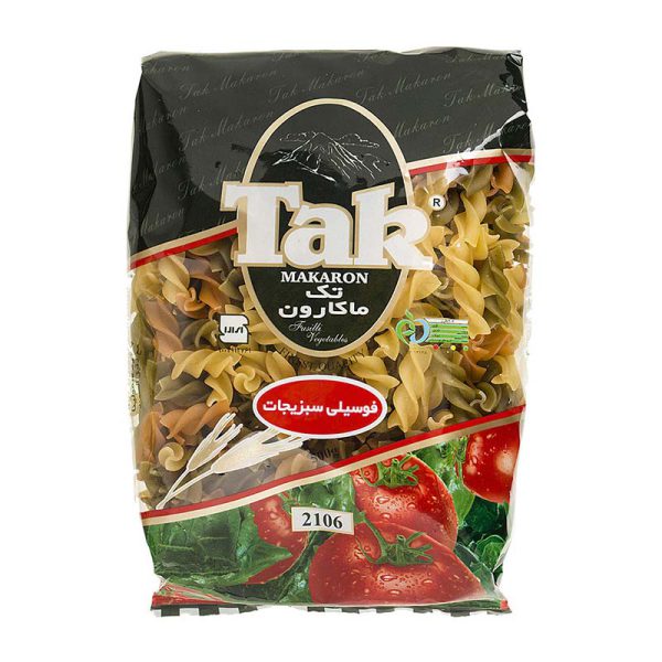 ماکارونی فرمی فوسیلی سبزیجات بسته سلفونی 500g تک