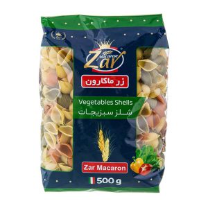 ماکارونی فرمی سبزیجات شلز 500g زر ماکارون