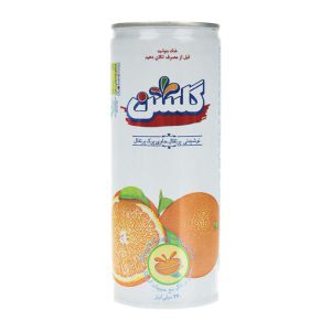 آبمیوه قوطی پالپ دار پرتقال 240cc گلشن