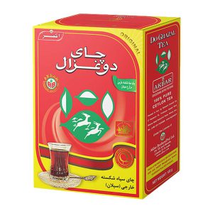 چای ساده 100% خالص خارجی جعبه مقوایی100 گرمی دوغزال