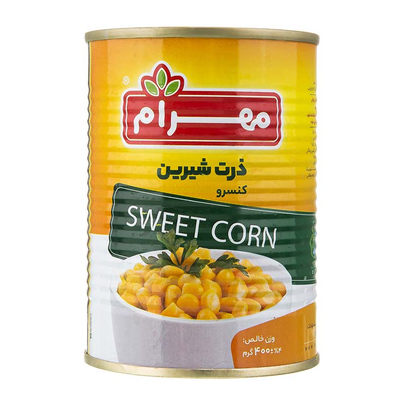 کنسرو ذرت شیرین 400gمهرام