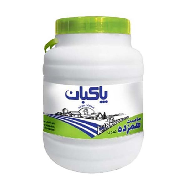 ماست پاستوريزه همزده کم چرب دبه دو ک پاکبان