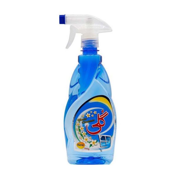 مایع شیشه شو ی 500گ بطری آبی گلی