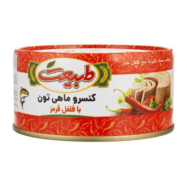 کنسرو ماهی تن در روغن 180 گرمی فوق ممتاز طبیعت فلفل قرمز طبیعت