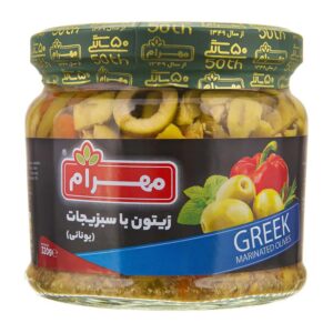 کنسرو زیتون با سبزیجات 320 گرمی مهرام