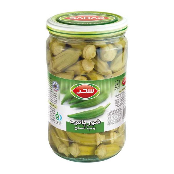 بامیه شور ممتاز شیشه 630 گرمی سحر