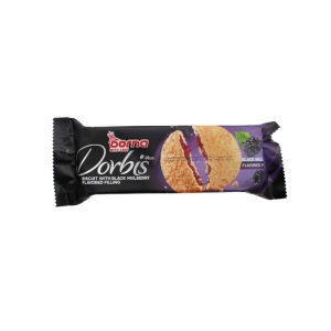 بیسکویت با مغزی طعم شاه توت 120گ درنا