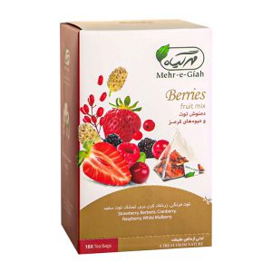 دمنوش مخلوط توت و میوه های قرمز 18تایی مهر گیاه