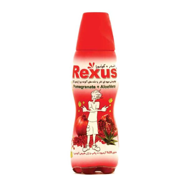 آبمیوه پالپ دار انار 330 پت ( پالپ آلوئه ورا )Rexus