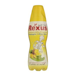 آبمیوه پالپ دار آناناس 330گرم پت ( پالپ آلوئه ورا )Rexus
