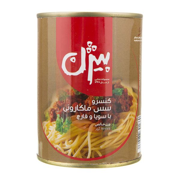 کنسرو مایه ماکارونی با سویا 380 گرمی بیژن