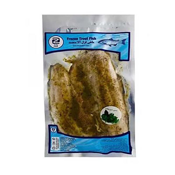 ماهی قزل آلا منجمد با طعم سبزیجات500گرم زر پروتئین پاساد