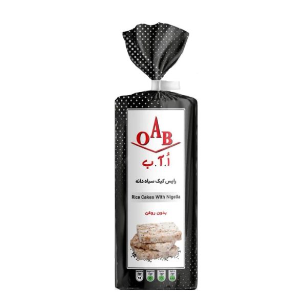 غلات حجیم شده برپایه برنج کیک برنجی سیاه دانه 100گ OAB