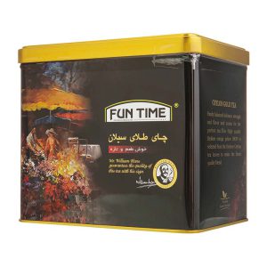 چای قوطی فلزی طلایی سیلان 500 گرمی فان تایم