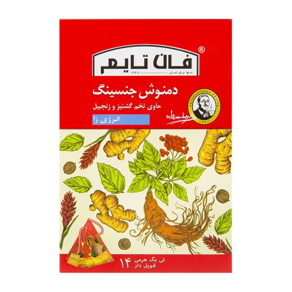 دمنوش جنسینگ کیسه ای ابریشمی14 عددی فان تایم