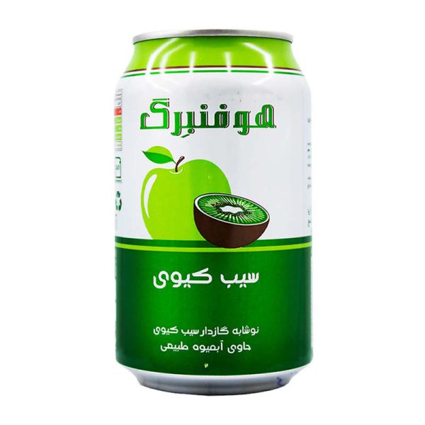 ابمیوه گازدارقوطی330ccسیب کیوی هوفنبرگ